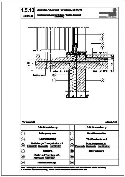 CAD Detail 1 5 13 thermisch getrennte auskragende Decke 